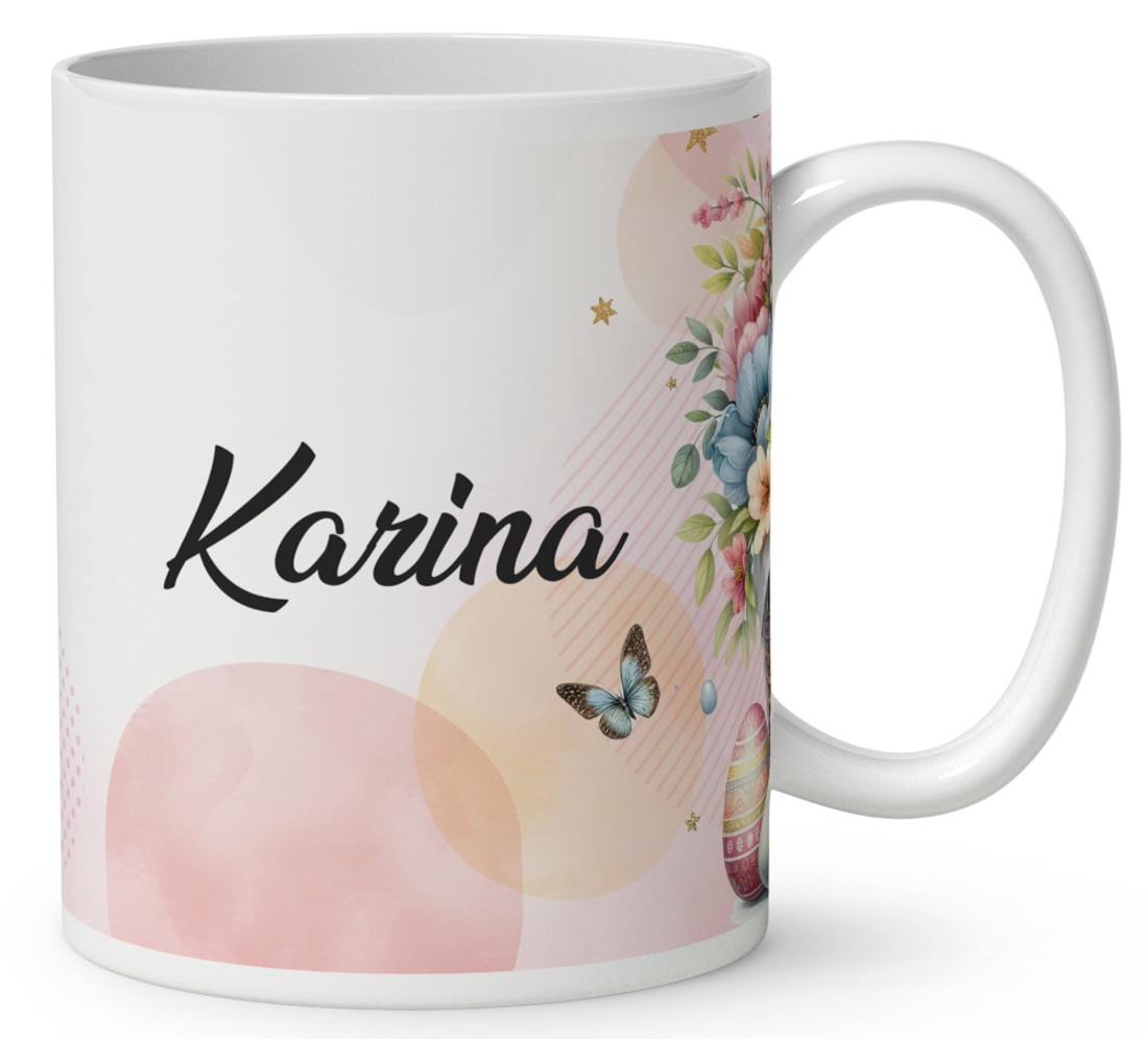 Névvel kérhető - Kis lazulós húsvéti nyuszi mintás bögre - otthon & életmód - konyhafelszerelés, tálalás - tálalás - bögre & csésze - Meska.hu