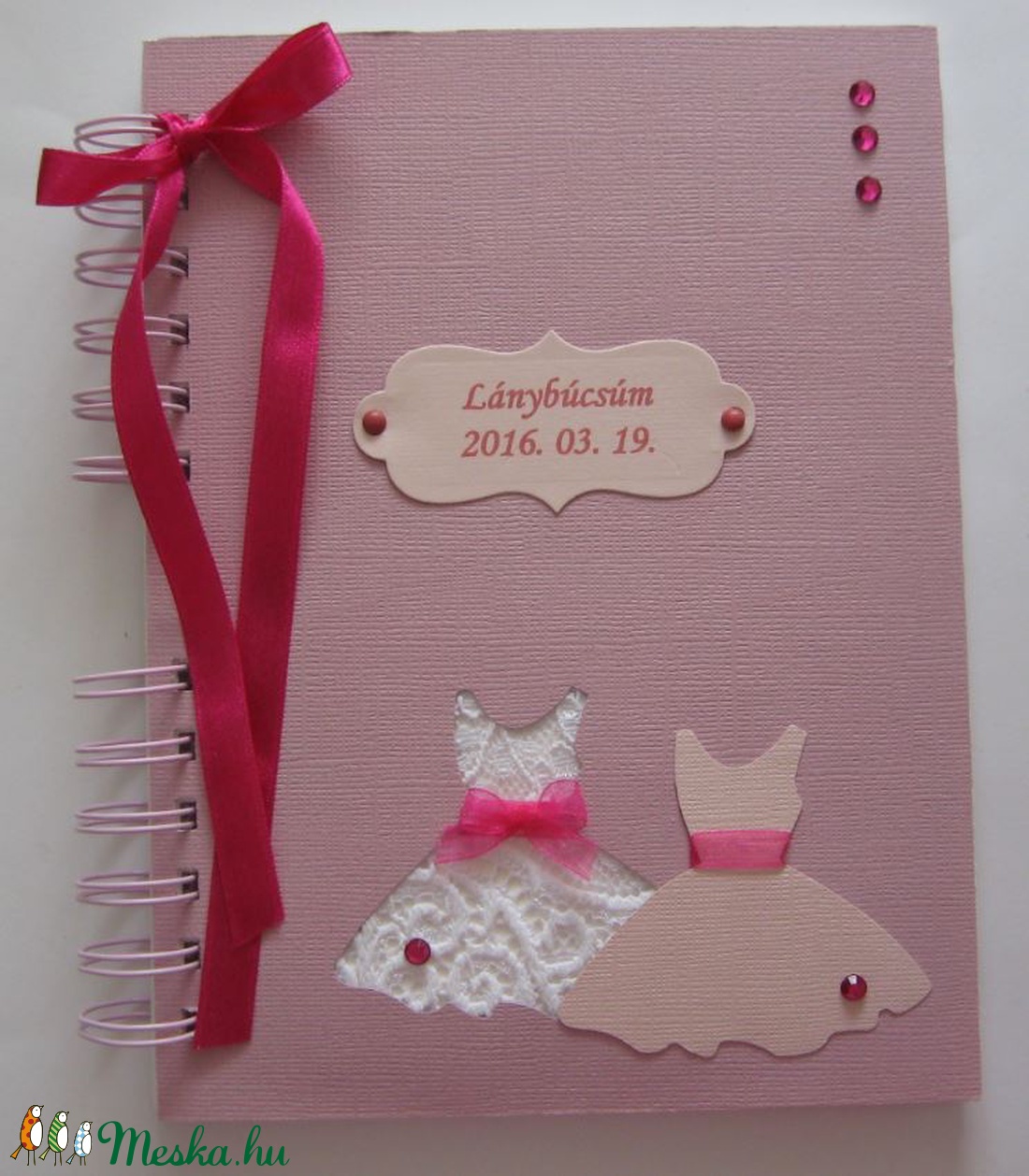 Album - lánybúcsú - pink - szalagos virággal - - Meska.hu Album - lánybúcsú - pink - szalagos virággal - - Meska.hu