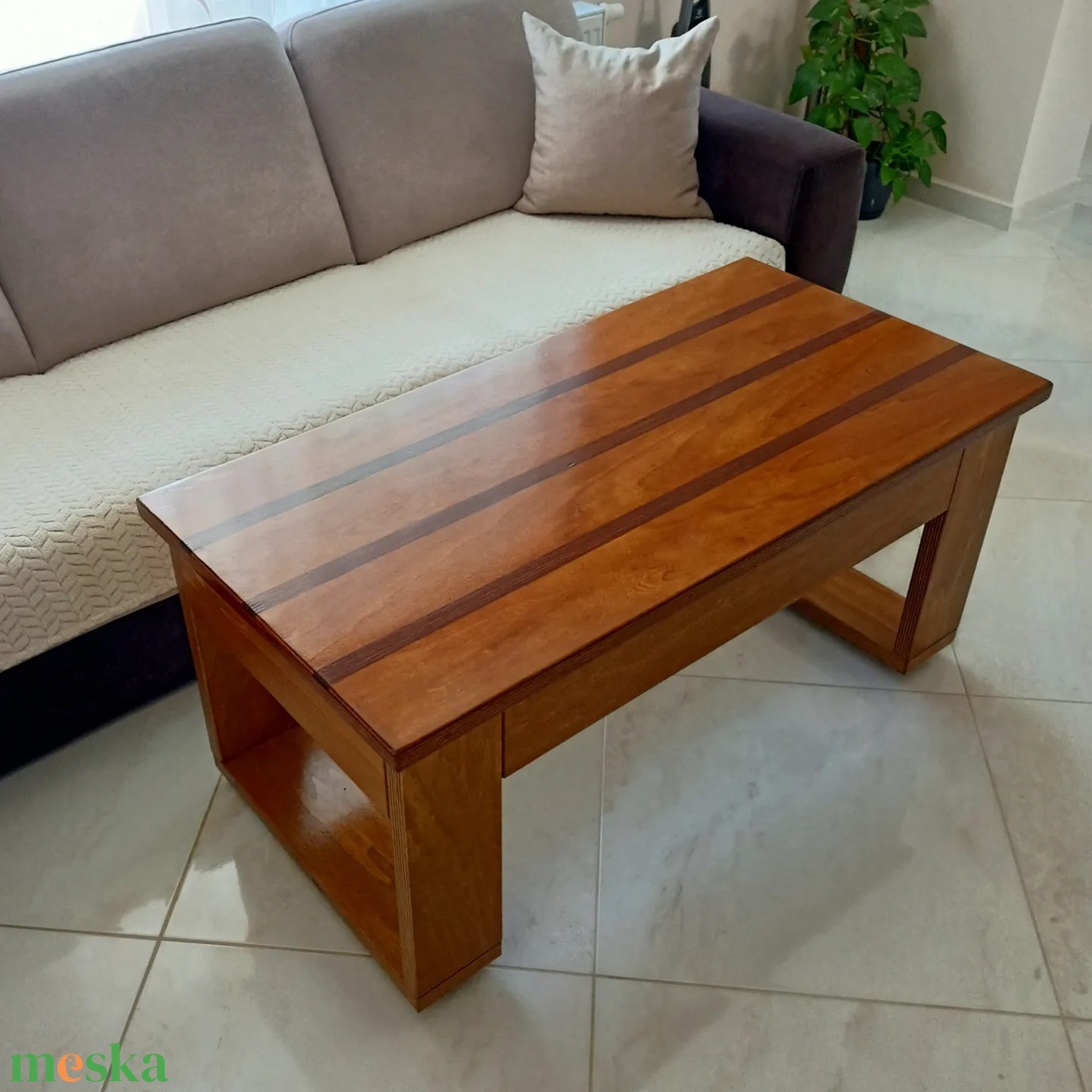 Dohányzó asztal intarzia  - otthon & életmód - bútor - asztal - Meska.hu