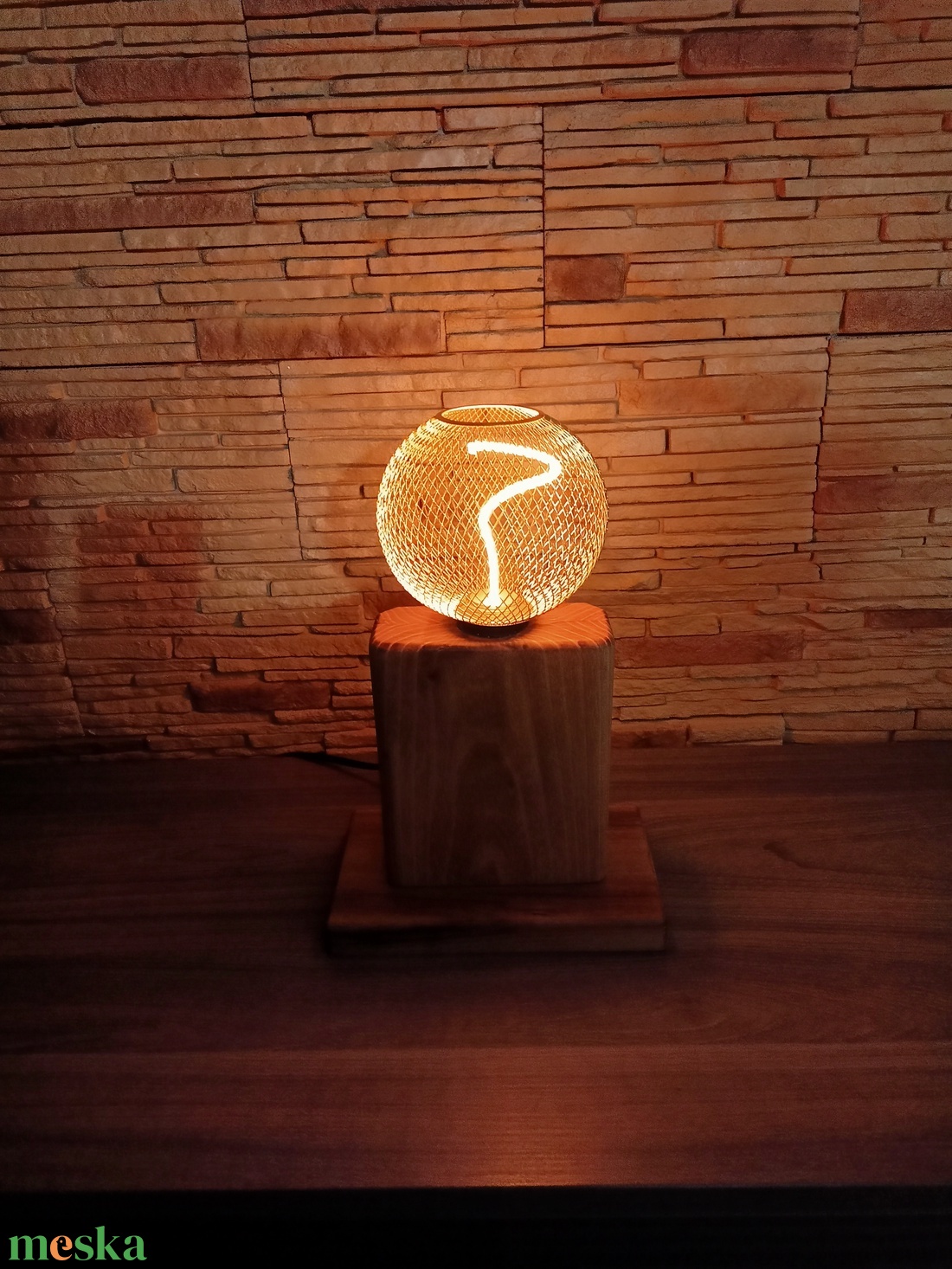 Tölgyfa dekor lámpa  - otthon & életmód - lámpa - hangulatlámpa - Meska.hu