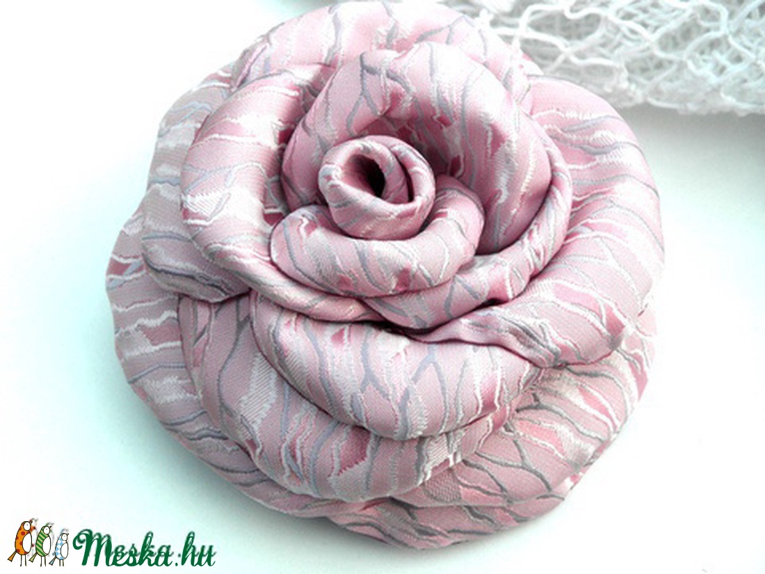 Rózsaszín márvány - dekoráció/bross -  - Meska.hu