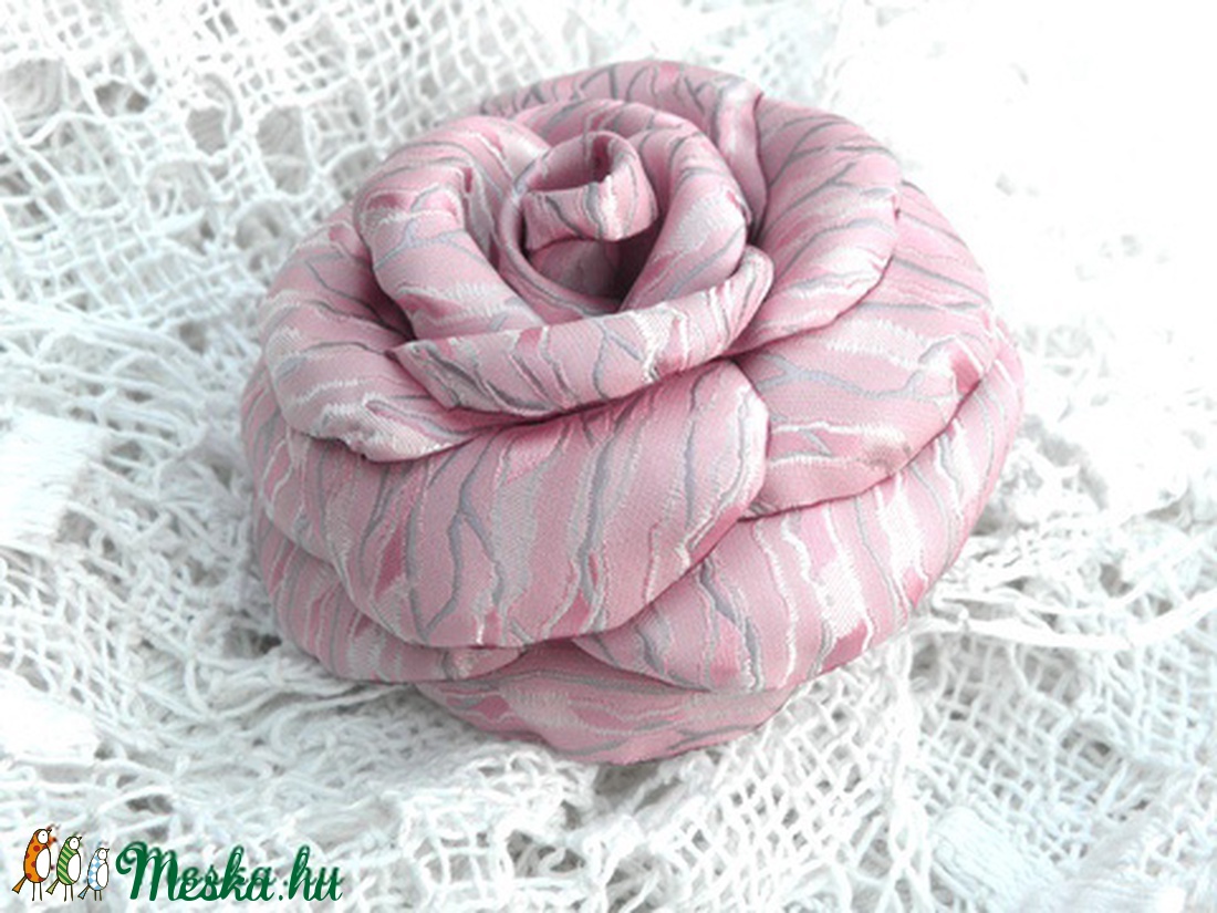Rózsaszín márvány - dekoráció/bross -  - Meska.hu