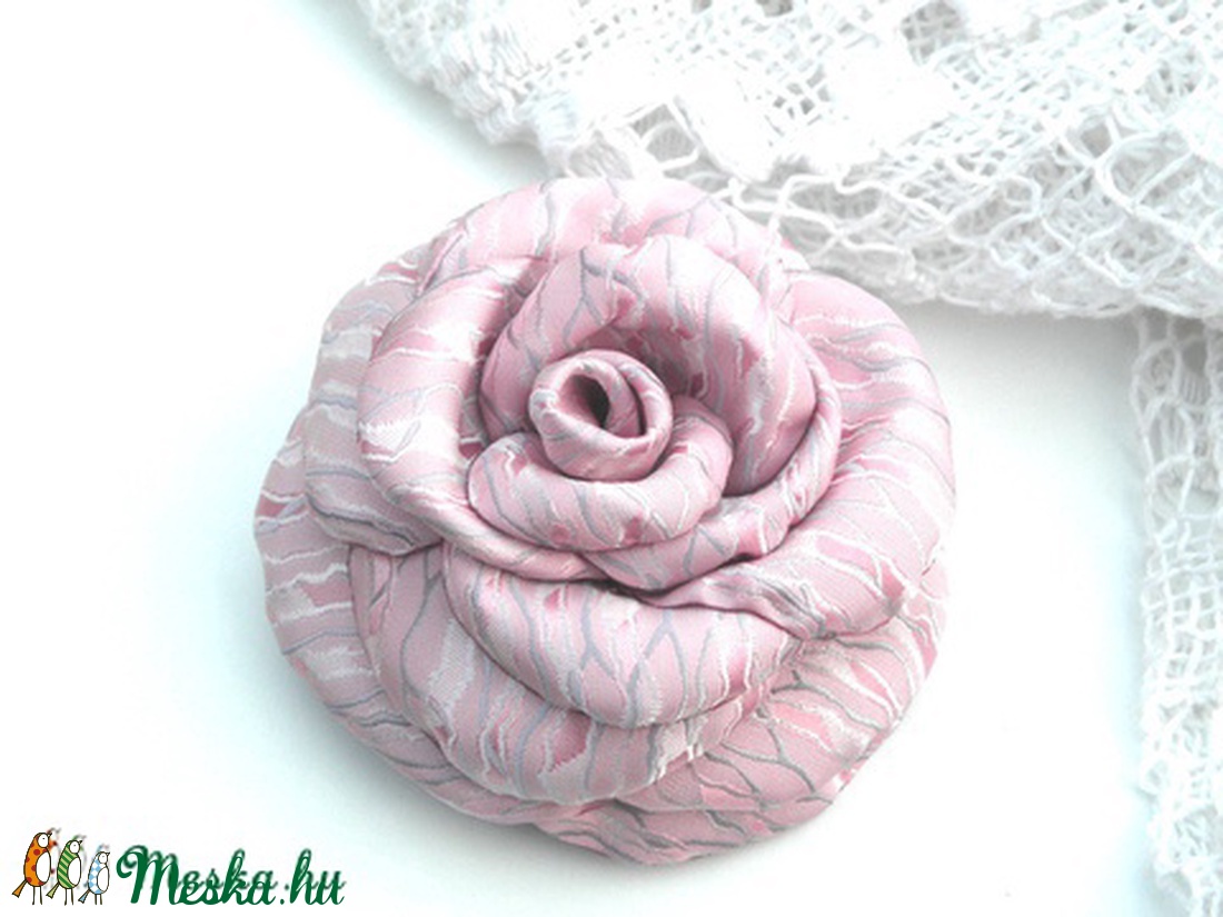 Rózsaszín márvány - dekoráció/bross -  - Meska.hu