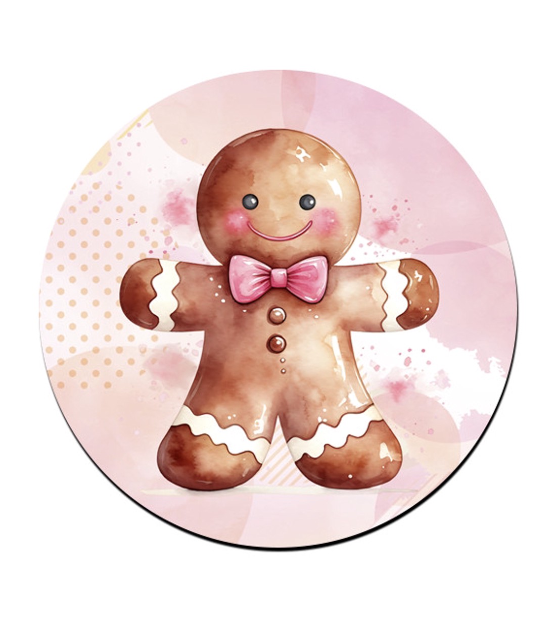 Cuki pink mézeskalács ember mintás bögre alátét -  - Meska.hu