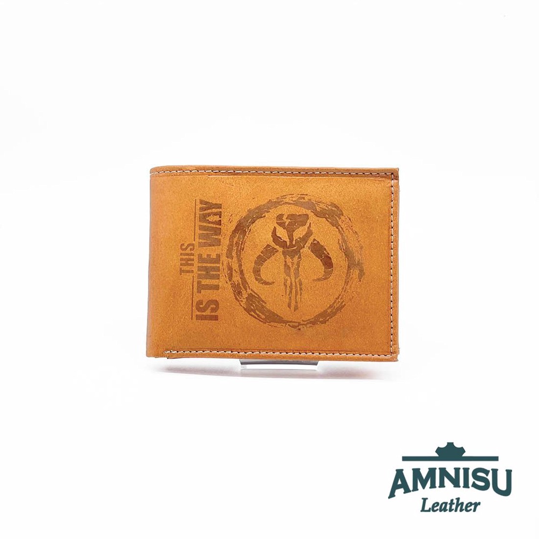 Világos barna Mandalóri mintás férfi bőr pénztárca ABH1021-manmin - táska & tok - pénztárca & más tok - pénztárca - férfi pénztárca - Meska.hu