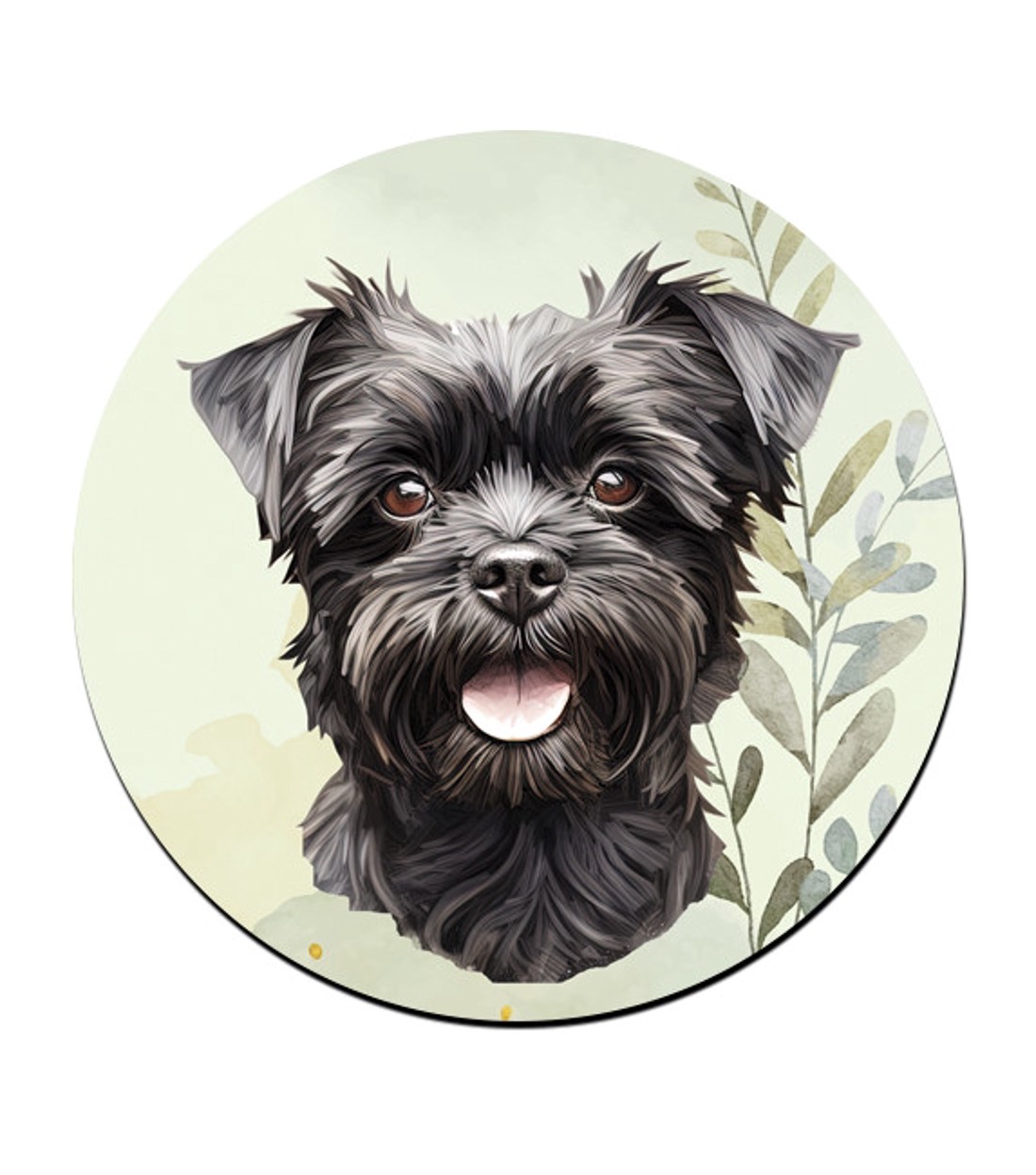 Fekete Affenpinscher portré mintás bögre alátét -  - Meska.hu