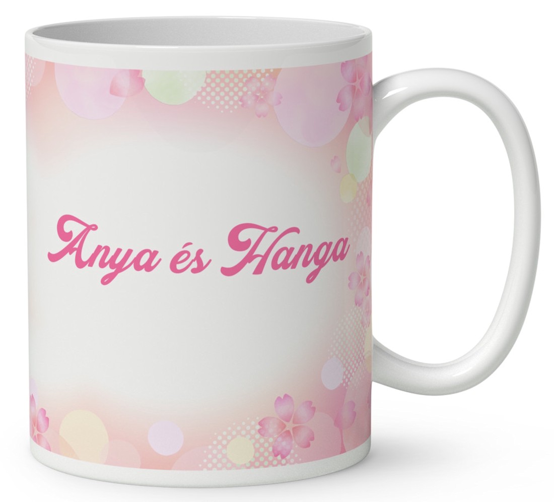 Kérd a neveddel - Anya és lánya szívecske mintás bögre - otthon & életmód - konyhafelszerelés, tálalás - tálalás - bögre & csésze - Meska.hu