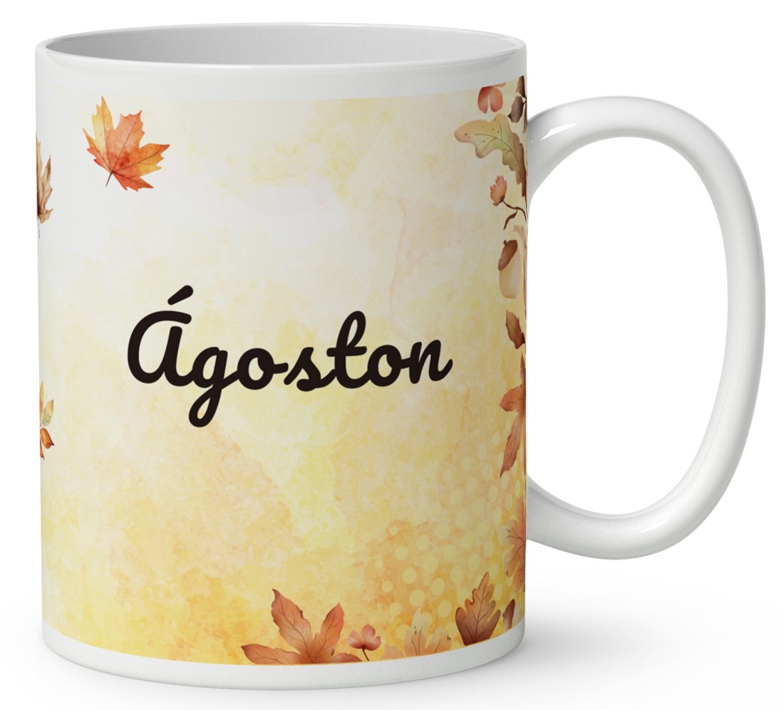 Névvel kérhető - Cuki őszi kávézós béka mintás bögre - otthon & életmód - konyhafelszerelés, tálalás - tálalás - bögre & csésze - Meska.hu