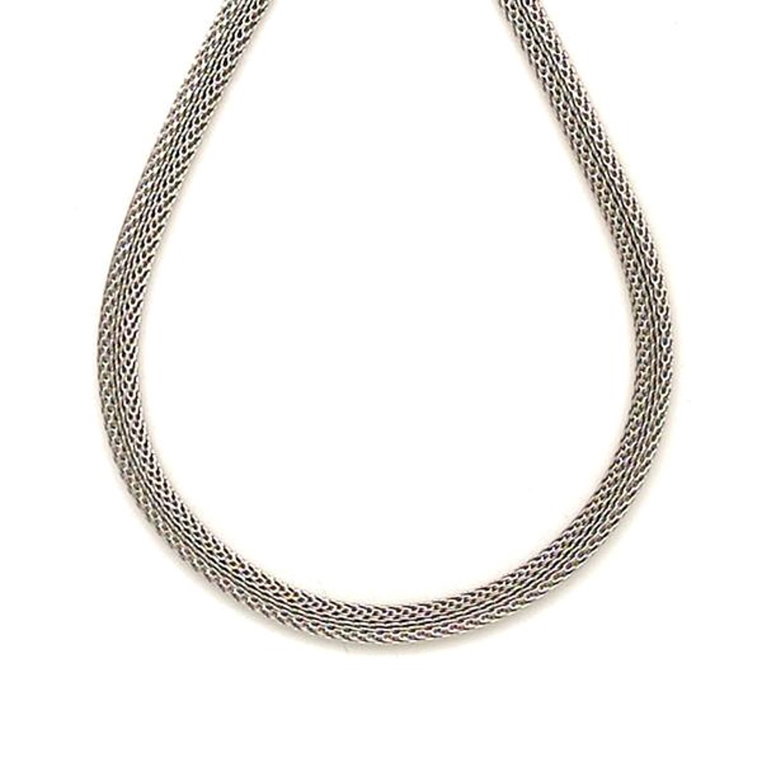 Orvosi acél ezüstszínű fonott lánc 45 cm - ékszer - nyaklánc - Meska.hu