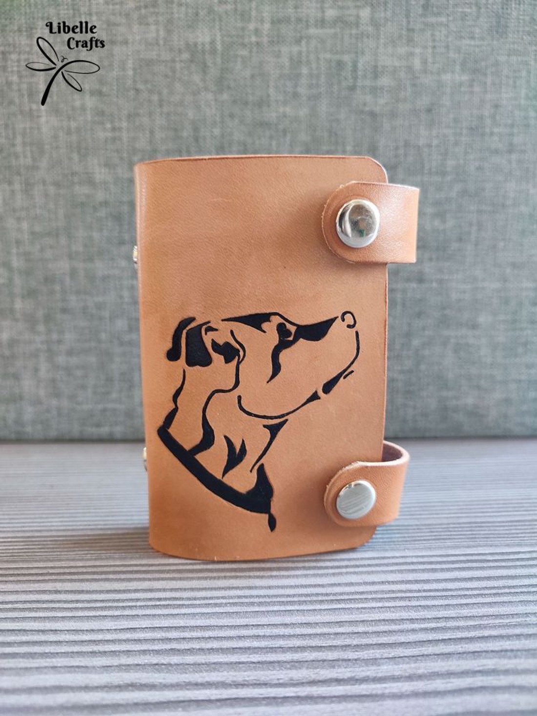 Pitbull fejes igazolványtartó - táska & tok - pénztárca & más tok - kártyatartó & irattartó - Meska.hu