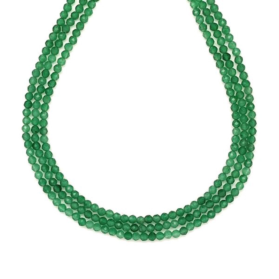 Aventurin fazettált sötét zöld golyó 2,5mm  ékszerkészítő alapanyag (füzér) - kellékek & szerszámok - ásvány alapanyag - ásványfüzér - Meska.hu