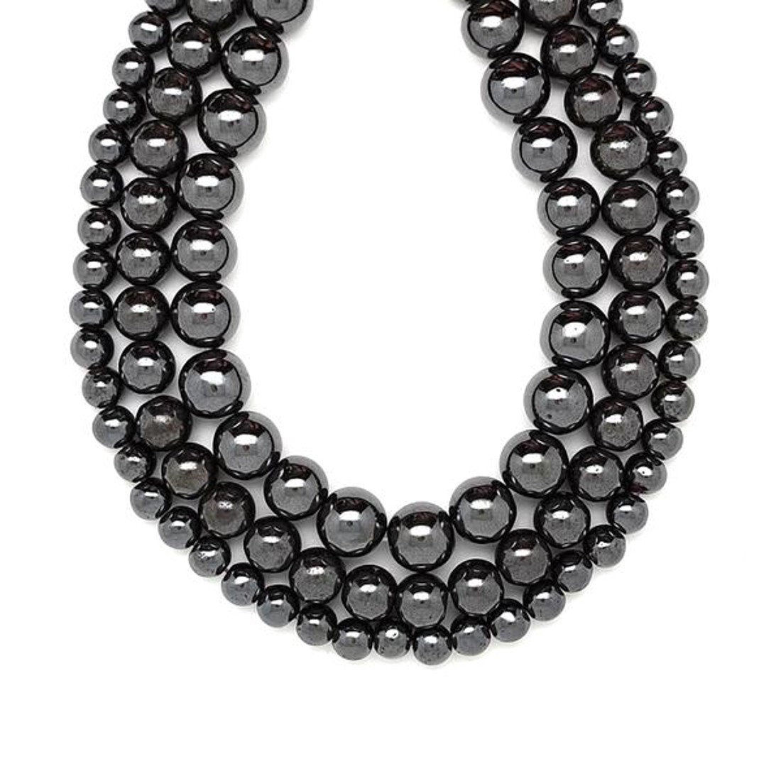 Magnetit golyó 8mm  ékszerkészítő alapanyag (füzér) - kellékek & szerszámok - ásvány alapanyag - ásványfüzér - Meska.hu