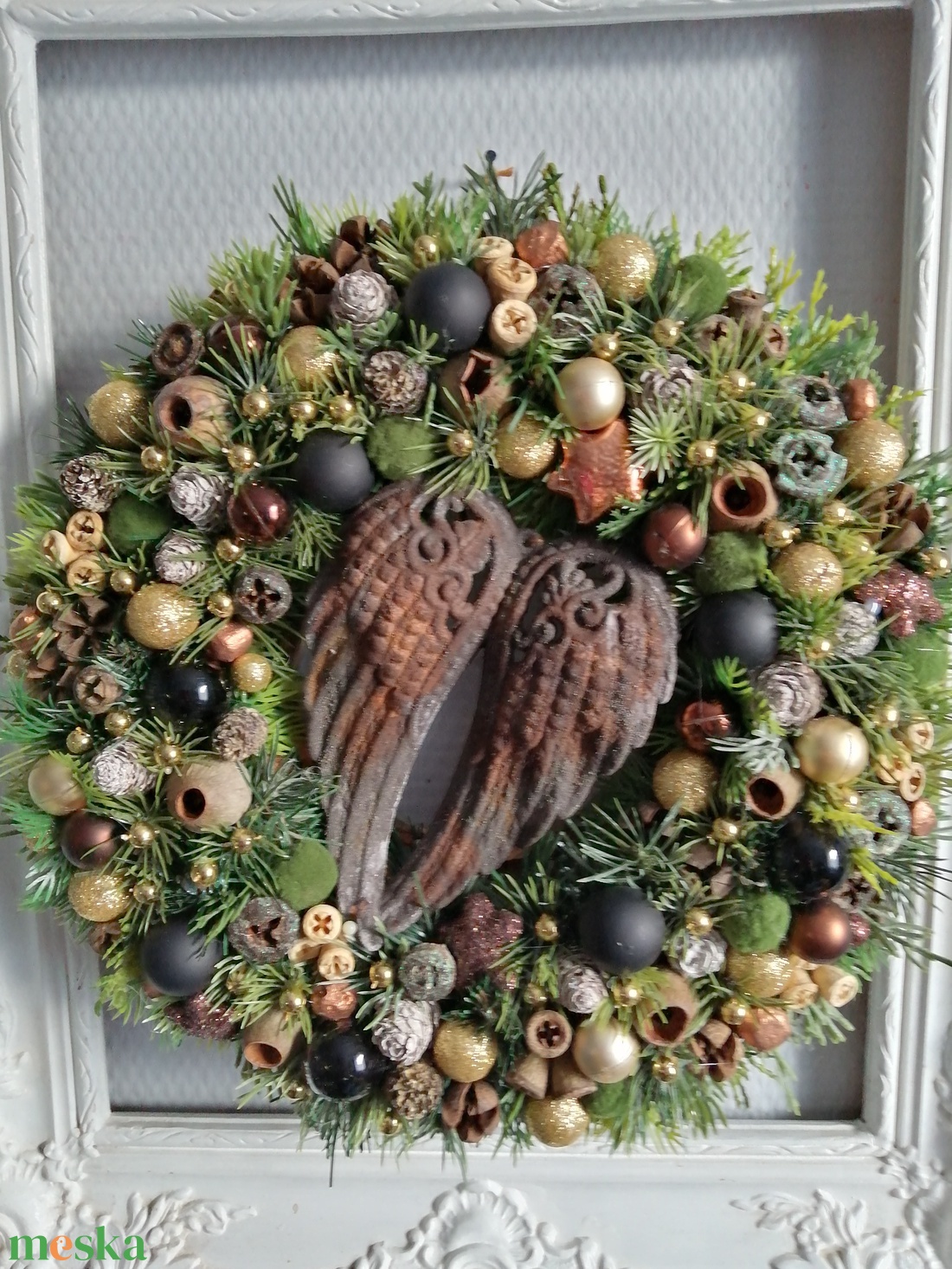 karácsonyi kopogtató, lakás dekoráció - karácsony - adventi díszek - adventi ajtódísz - Meska.hu