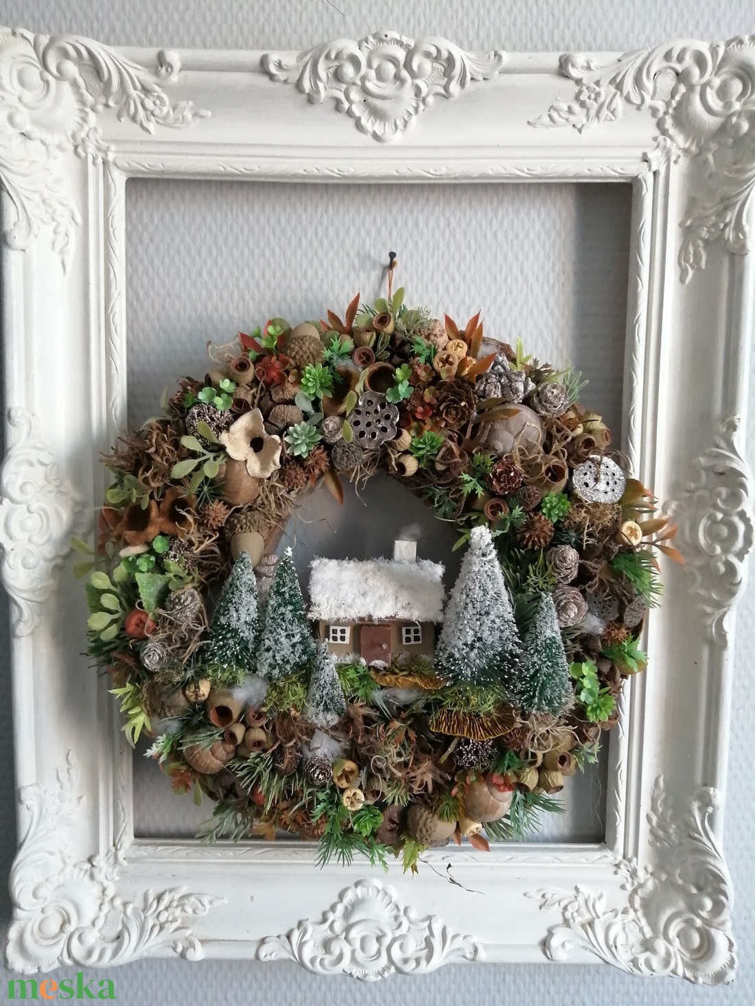 Karácsonyi ajtó dísz, beltéri lakás dekoráció - karácsony - adventi díszek - adventi ajtódísz - Meska.hu