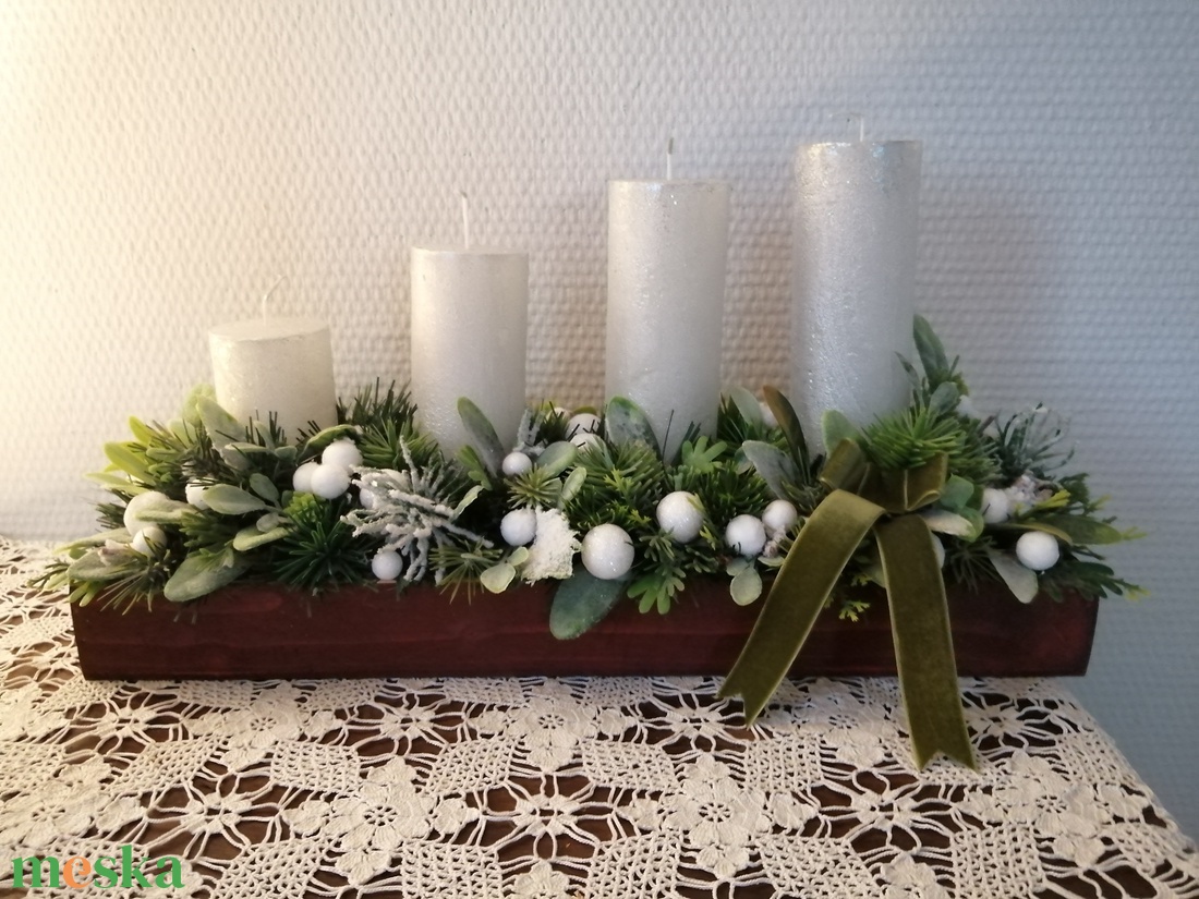 Adventi asztaldísz - karácsony - adventi díszek - adventi asztaldísz - Meska.hu