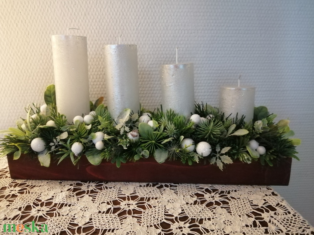 Adventi asztaldísz - karácsony - adventi díszek - adventi asztaldísz - Meska.hu