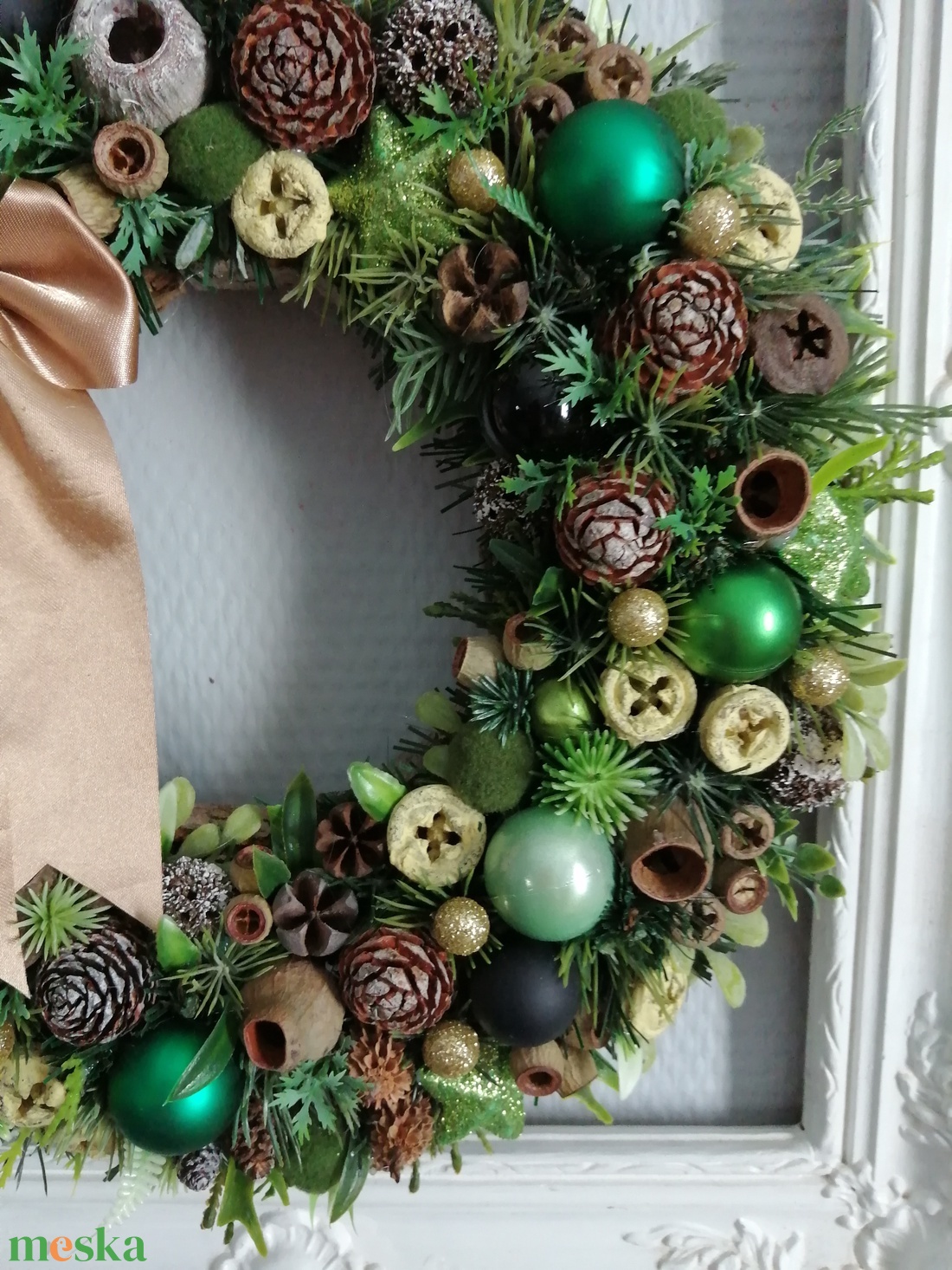 Karácsonyi ajtódísz vagy lakás dekoráció - karácsony - adventi díszek - adventi ajtódísz - Meska.hu