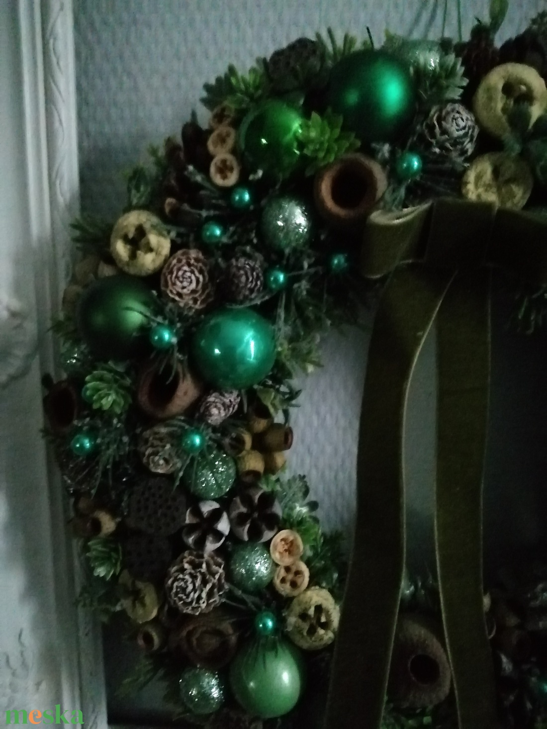 Karácsonyi ajtódísz, lakás dekoráció - zöld - karácsony - adventi díszek - adventi ajtódísz - Meska.hu Karácsonyi ajtódísz, lakás dekoráció - zöld - karácsony - adventi díszek - adventi ajtódísz - Meska.hu