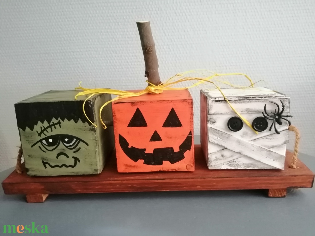 Halloweeni - őszi dekoráció, lakás dekoráció - otthon & életmód - dekoráció - asztal és polc dekoráció - asztaldísz - Meska.hu