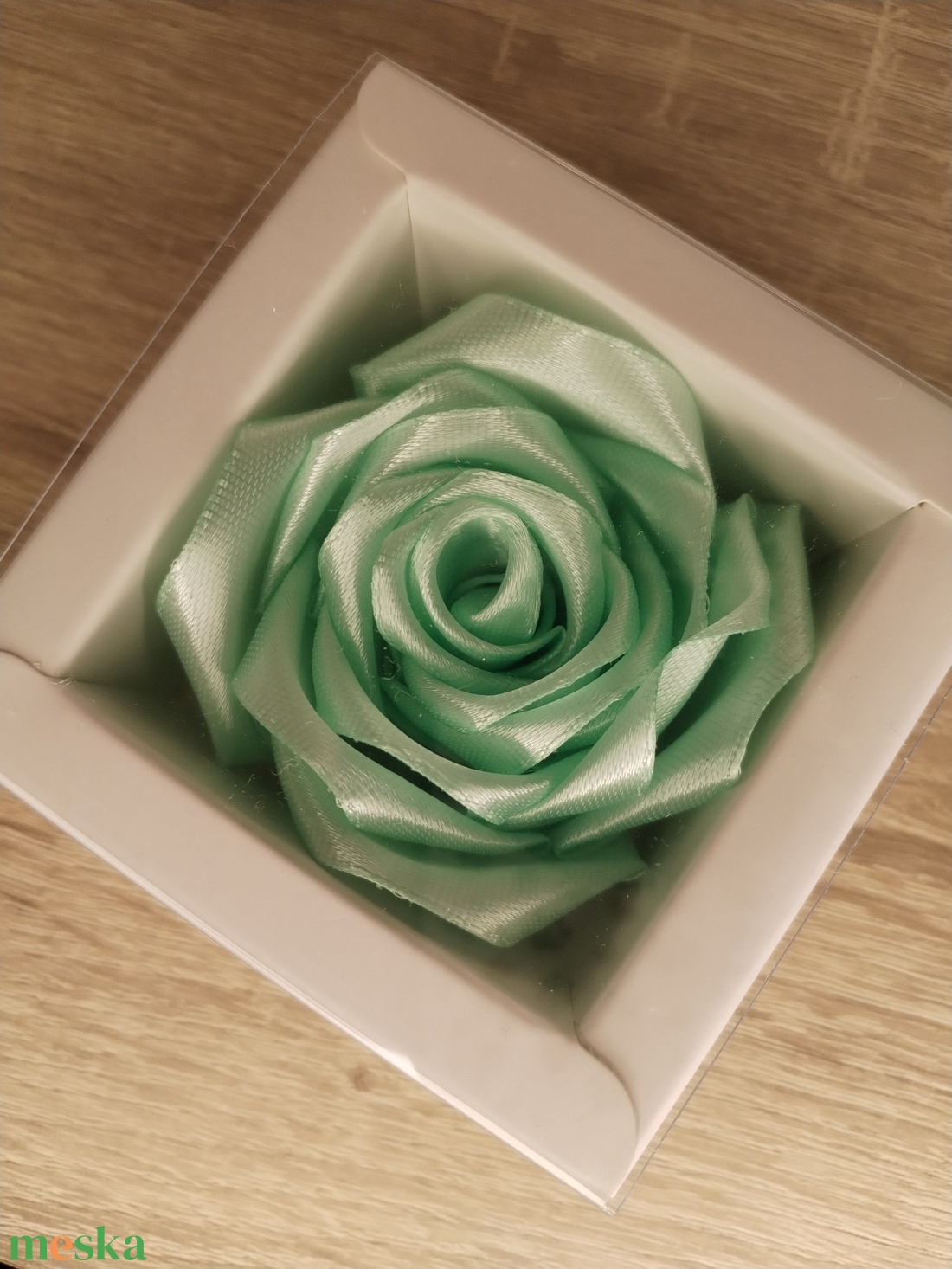 Türkiz mini rózsa box - otthon & életmód - dekoráció - virágdekoráció - virágok - virágbox - Meska.hu