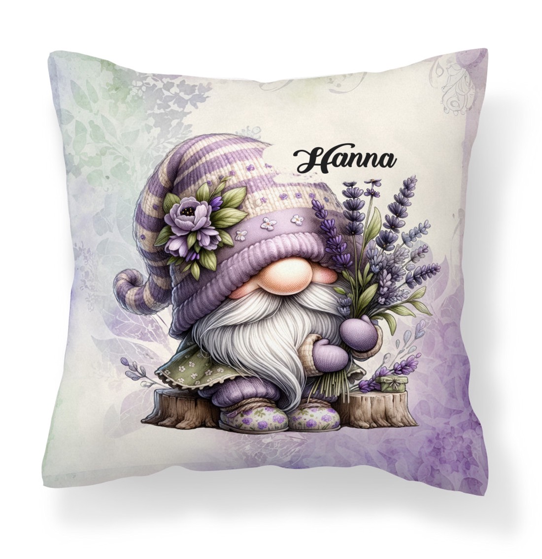 Névvel kérhető - Édes Levendulás manó mintás párna - otthon & életmód - lakástextil - párna & párnahuzat - díszpárna (belsővel együtt) - Meska.hu