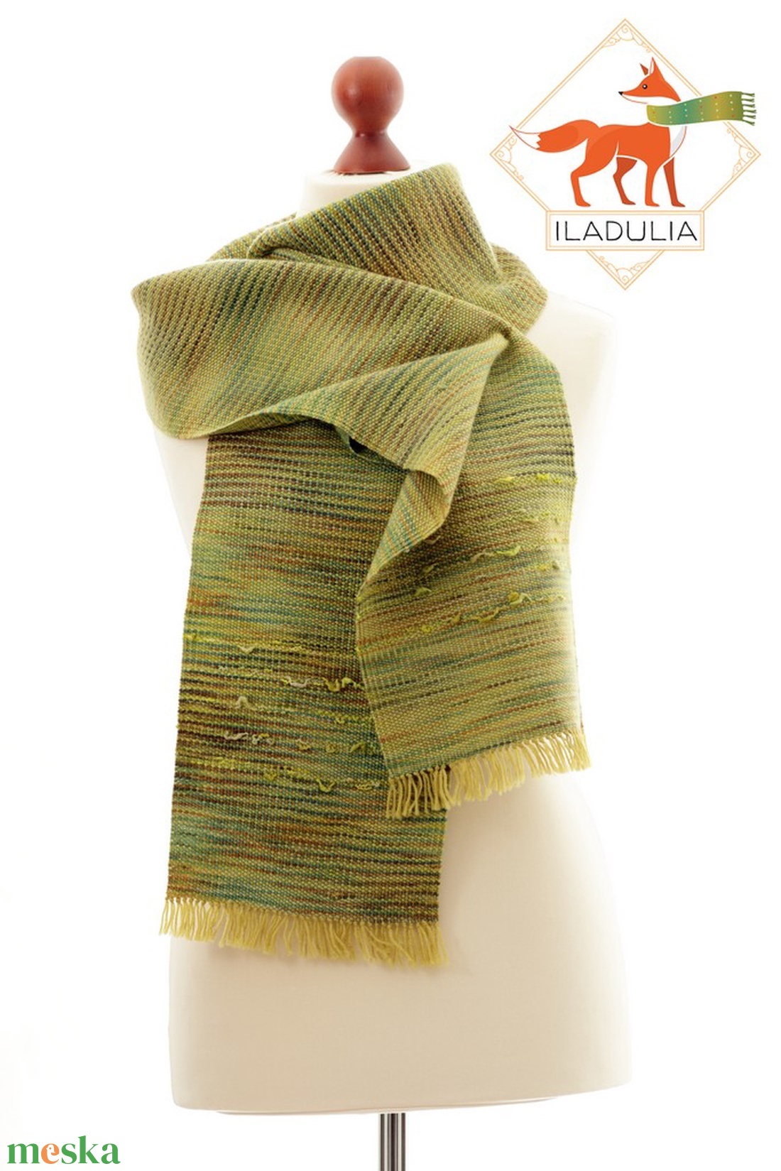 Merinó gyapjú kézi szőttes sál (07) - ruha & divat - sál, sapka, kendő - sál - Meska.hu