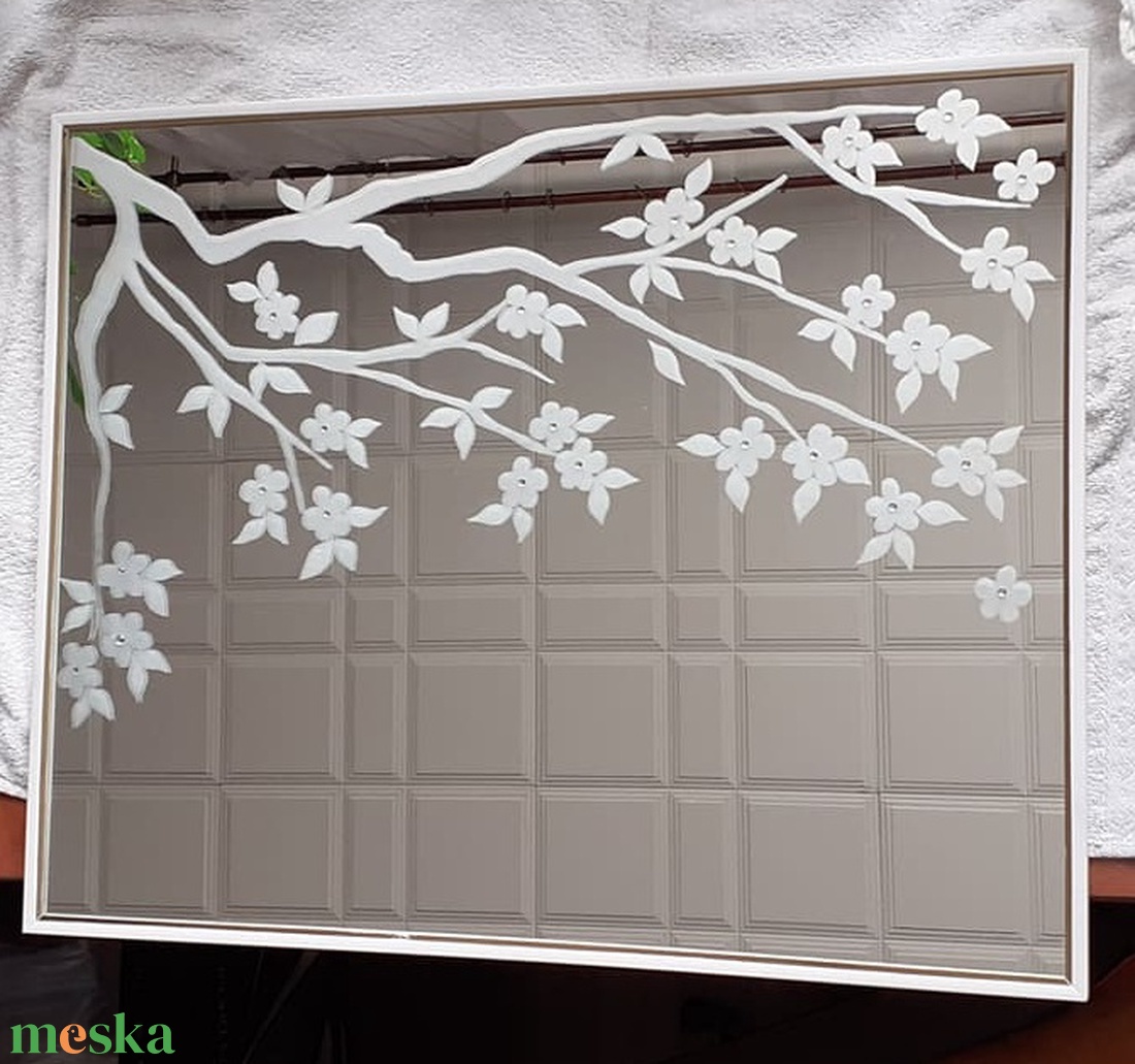 Kézzel gravirozott tükör - otthon & életmód - dekoráció - tükör - Meska.hu