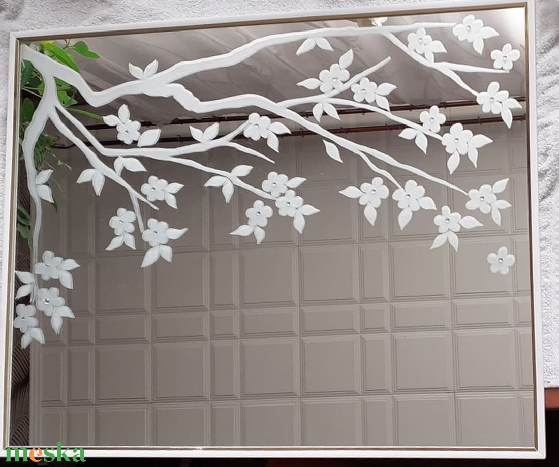 Kézzel gravirozott tükör - otthon & életmód - dekoráció - tükör - Meska.hu