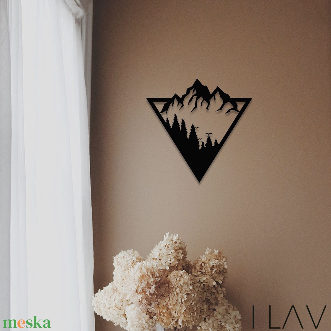 Alpesi táj fém fali dekor - otthon & lakás - dekoráció - fali és függő dekoráció - falra akasztható dekor - Meska.hu