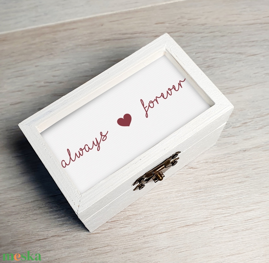 Szerelem doboz romantikus puzzle kulcstartóval, Valentin napi ajándék, évforduló -  - Meska.hu