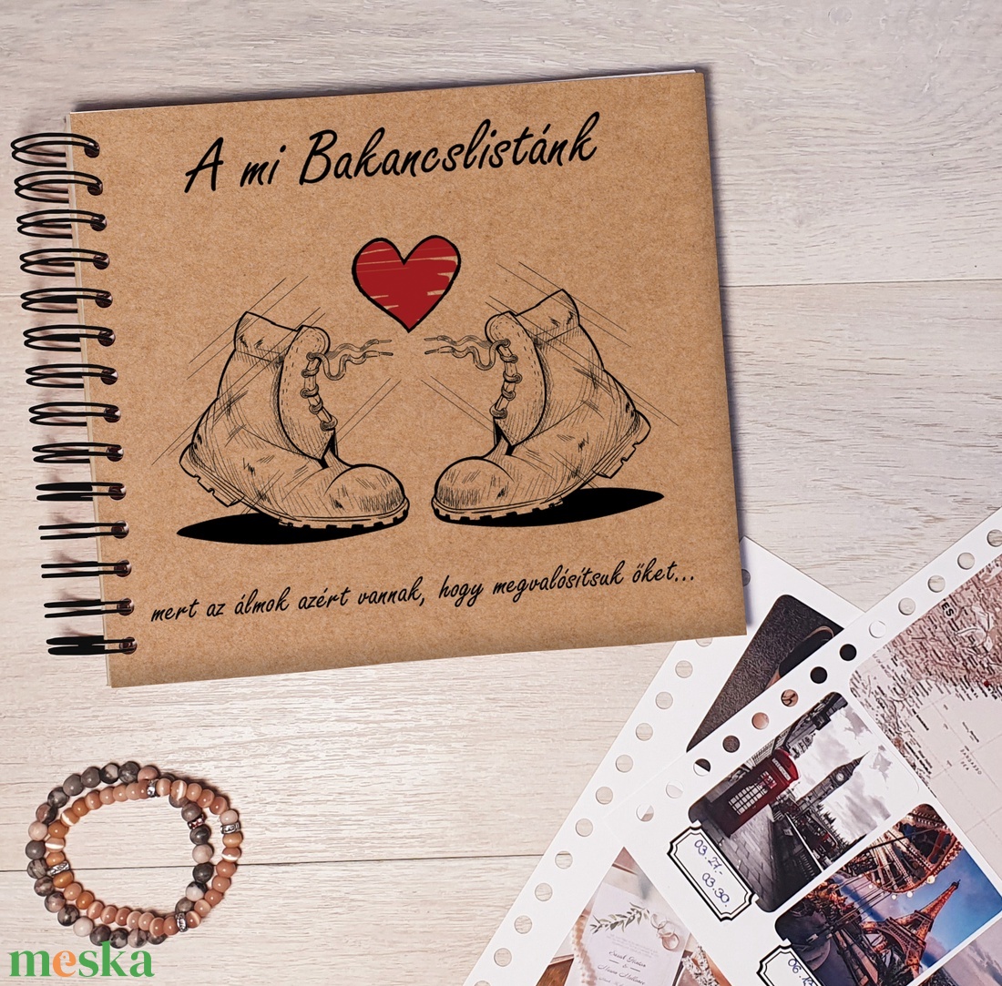 Bakancslista - Barna / Napló / Scrapbook / Emlékkönyv saját nevetekkel, ajándék ötlet, pároknak - a mi történetünk - otthon & életmód - papír, írószer - jegyzetfüzet & napló - Meska.hu Bakancslista - Barna / Napló / Scrapbook / Emlékkönyv saját nevetekkel, ajándék ötlet, pároknak - a mi történetünk - otthon & életmód - papír, írószer - jegyzetfüzet & napló - Meska.hu