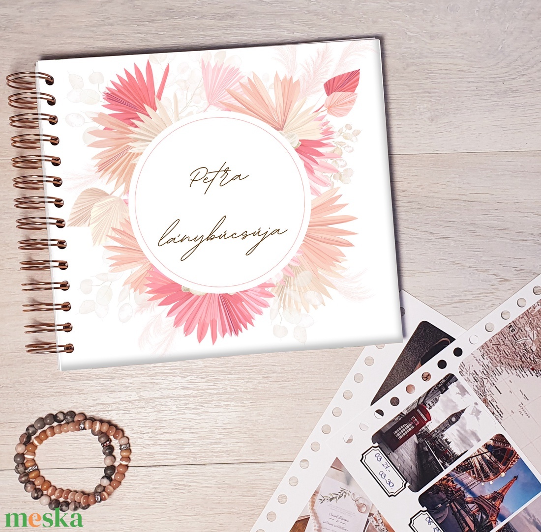 Lánybúcsús emlékkönyv, fotóalbum, napló, Scrapbook (rózsaszín, leveles) - névre szóló - esküvő - lánybúcsú - Meska.hu Lánybúcsús emlékkönyv, fotóalbum, napló, Scrapbook (rózsaszín, leveles) - névre szóló - esküvő - lánybúcsú - Meska.hu