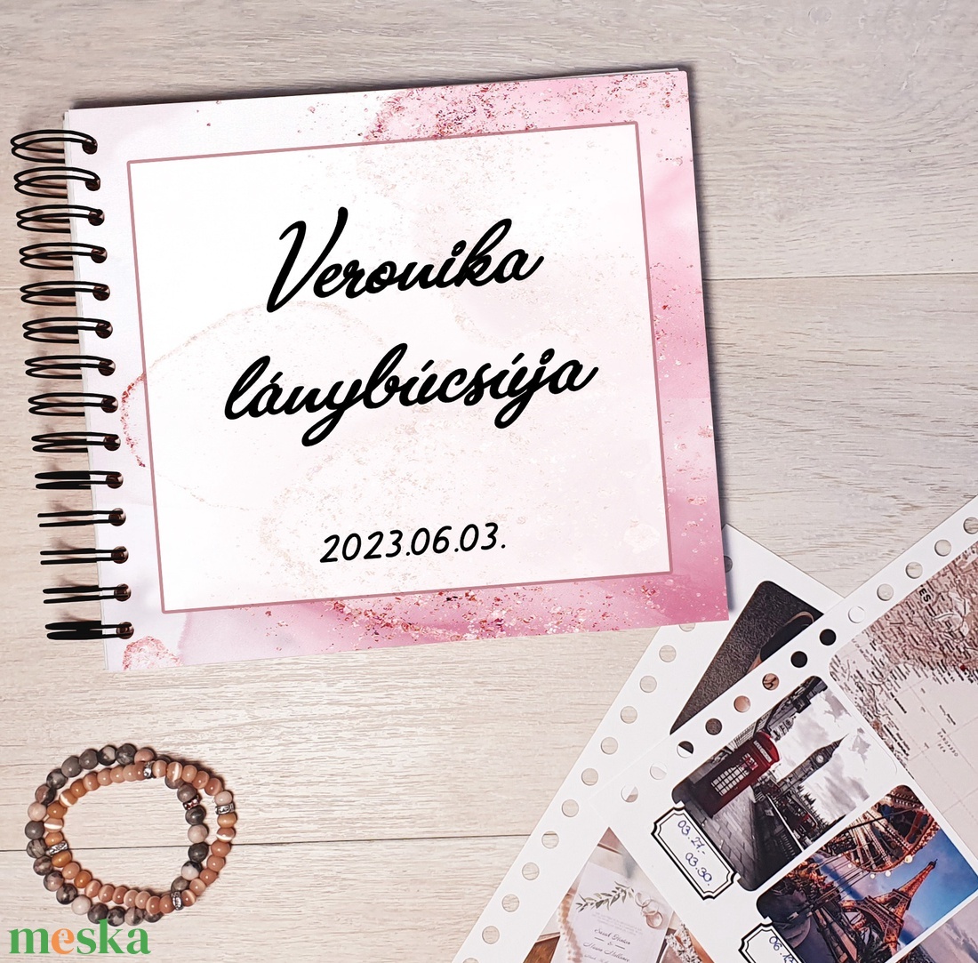 Lánybúcsús emlékkönyv, fotóalbum, napló, Scrapbook (rózsaszín) - névre szóló - esküvő - lánybúcsú - Meska.hu Lánybúcsús emlékkönyv, fotóalbum, napló, Scrapbook (rózsaszín) - névre szóló - esküvő - lánybúcsú - Meska.hu