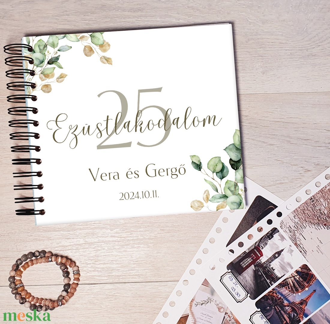 Házassági évfordulós emlékkönyv, fotóalbum, napló, ezüstlakodalom, aranylakodalom (eukaliptusz, arany) - névre szóló - esküvő - emlék & ajándék - vendégkönyv - Meska.hu Házassági évfordulós emlékkönyv, fotóalbum, napló, ezüstlakodalom, aranylakodalom (eukaliptusz, arany) - névre szóló - esküvő - emlék & ajándék - vendégkönyv - Meska.hu