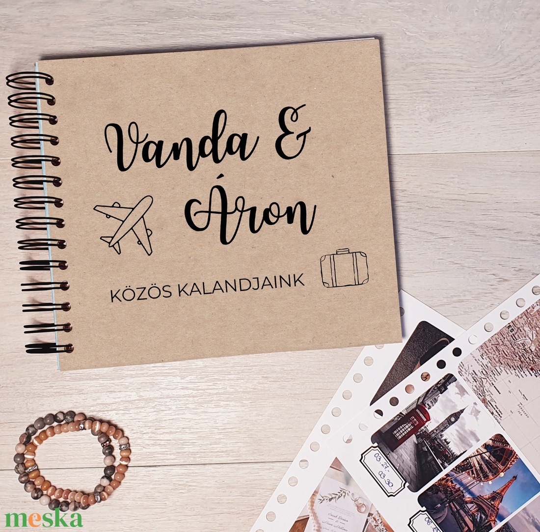 Közös kalandjaink 1. /Útinapló/Utazós Scrapbook/ emlékkönyv/egyedi felirattal, ajándék ötlet pároknak, Valentin napi - otthon & életmód - papír, írószer - jegyzetfüzet & napló - Meska.hu Közös kalandjaink 1. /Útinapló/Utazós Scrapbook/ emlékkönyv/egyedi felirattal, ajándék ötlet pároknak, Valentin napi - otthon & életmód - papír, írószer - jegyzetfüzet & napló - Meska.hu