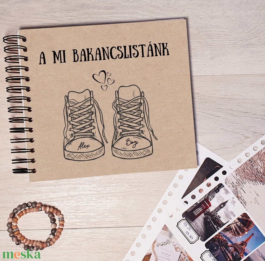 Bakancslista - pároknak / Napló / Scrapbook / Emlékkönyv saját nevetekkel, ajándék ötlet, pároknak - a mi történetünk - otthon & életmód - papír, írószer - jegyzetfüzet & napló - Meska.hu Bakancslista - pároknak / Napló / Scrapbook / Emlékkönyv saját nevetekkel, ajándék ötlet, pároknak - a mi történetünk - otthon & életmód - papír, írószer - jegyzetfüzet & napló - Meska.hu