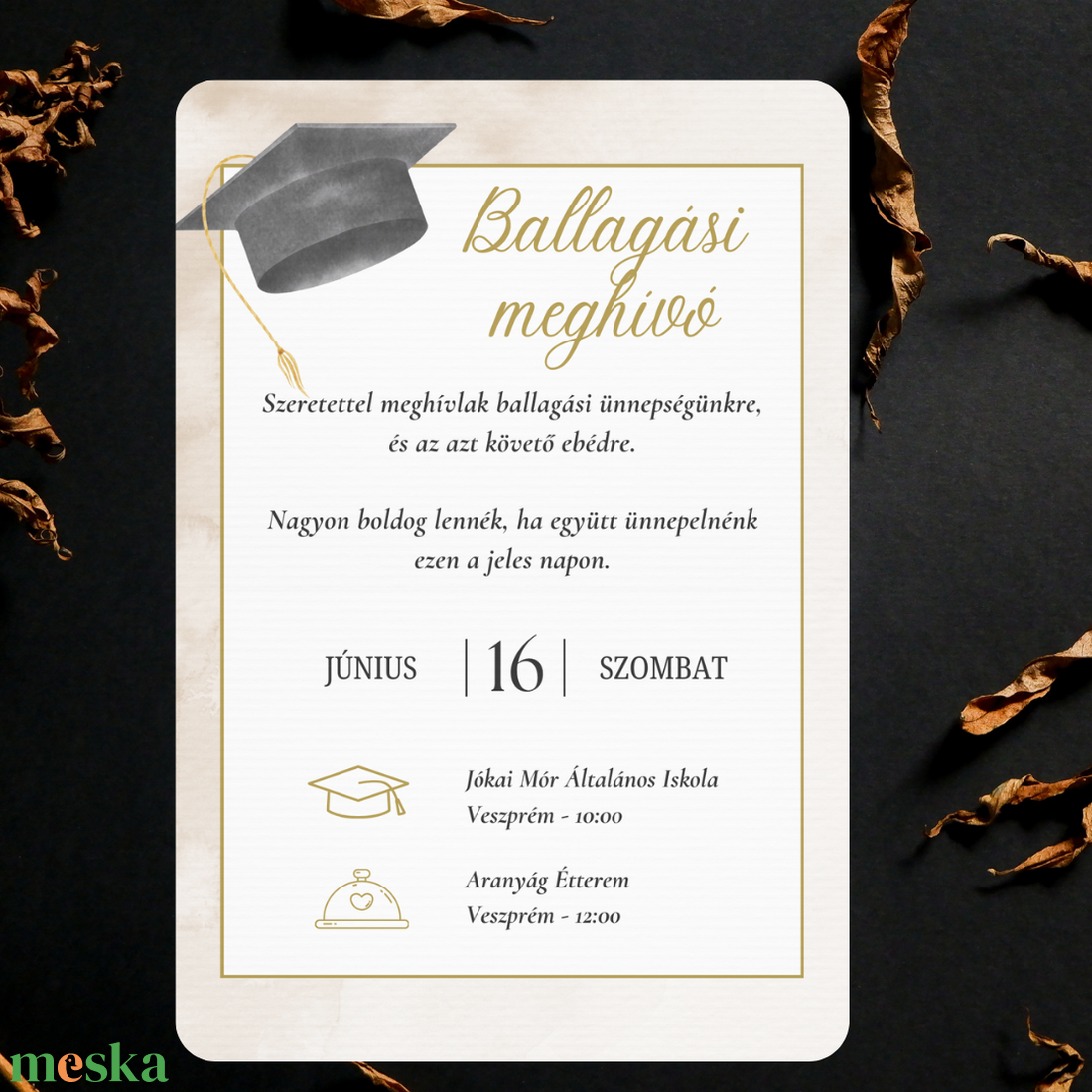 Iskolai Ballagási meghívó / Diplomaosztó meghívó - Barna, kalapos - otthon & életmód - papír, írószer - ajándékozás kellékei - meghívó - Meska.hu Iskolai Ballagási meghívó / Diplomaosztó meghívó - Barna, kalapos - otthon & életmód - papír, írószer - ajándékozás kellékei - meghívó - Meska.hu