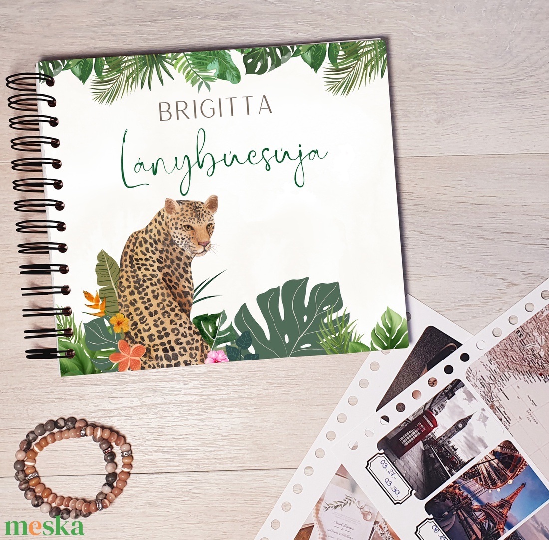 Lánybúcsús emlékkönyv, fotóalbum, napló, Scrapbook (leopárd/párducmintás, dzsungel) - névre szóló - esküvő - lánybúcsú - Meska.hu Lánybúcsús emlékkönyv, fotóalbum, napló, Scrapbook (leopárd/párducmintás, dzsungel) - névre szóló - esküvő - lánybúcsú - Meska.hu