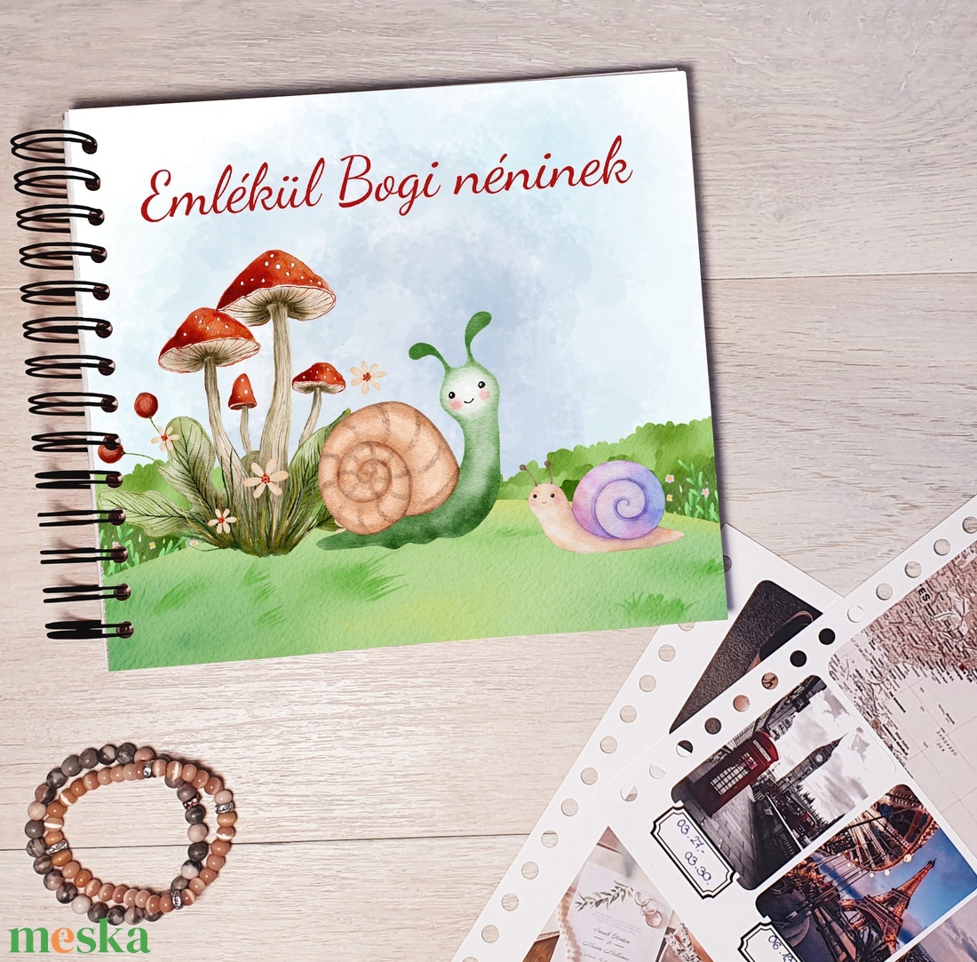 Csigás - Óvónéni búcsúztató, Tanító néni búcsúztató - emlékkönyv / egyedi felirattal - otthon & életmód - papír, írószer - jegyzetfüzet & napló - Meska.hu