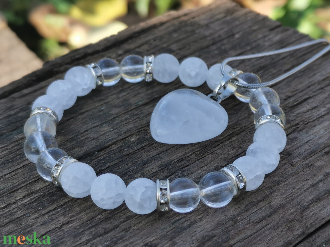 Hegyikristály szett - ékszer - ékszerszett - Meska.hu