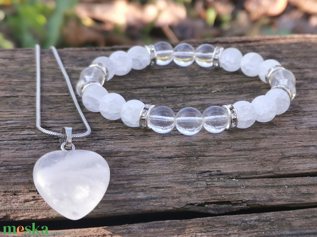 Hegyikristály szett - ékszer - ékszerszett - Meska.hu