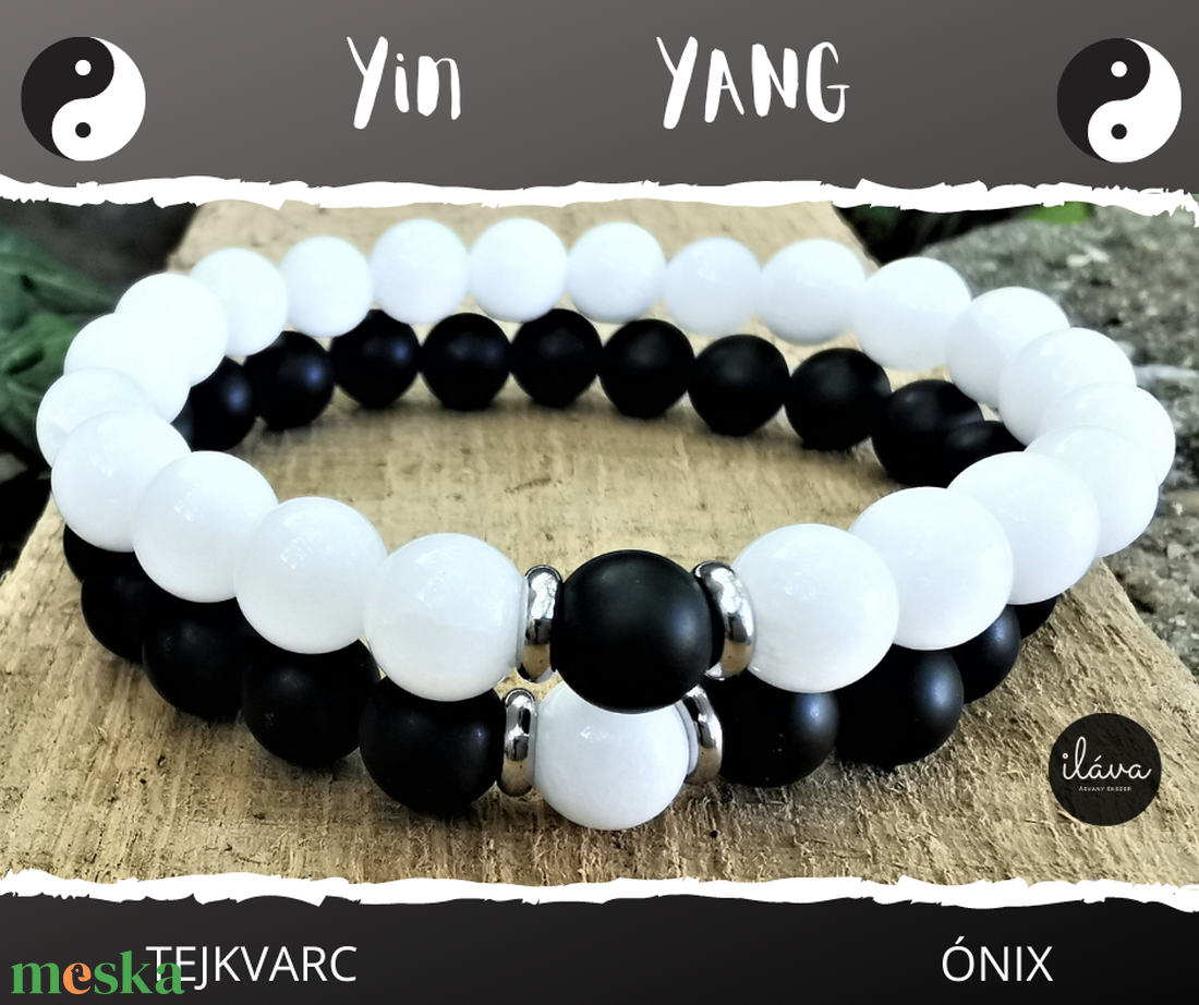 Yin Yang páros karkötő - ékszer - karkötő - Meska.hu