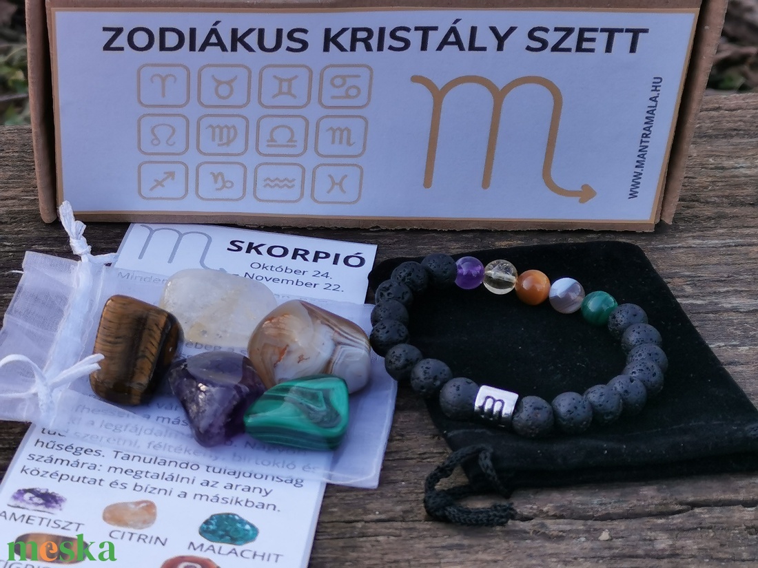 Zodiákus kristály szett- Skorpió - ékszer - ékszerszett - Meska.hu
