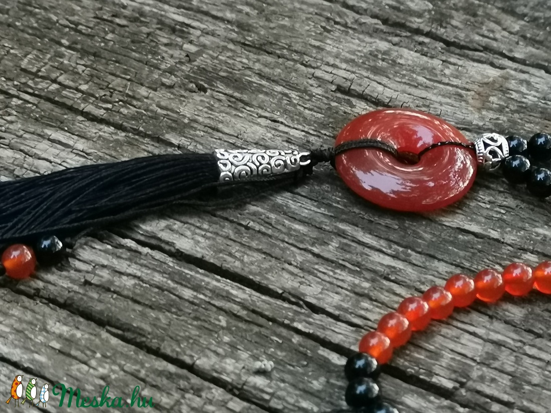 Karneol-Ónix mala nyaklánc - otthon & életmód - dekoráció - spiritualitás - mala - Meska.hu