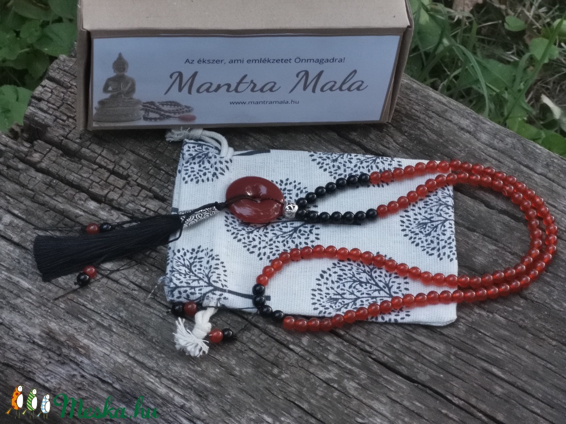 Karneol-Ónix mala nyaklánc - otthon & életmód - dekoráció - spiritualitás - mala - Meska.hu