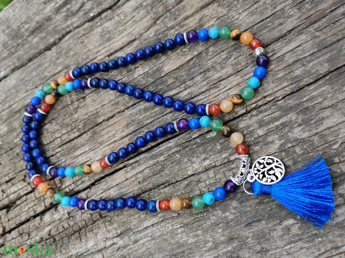  7 csakra mala nyaklánc - otthon & életmód - dekoráció - spiritualitás - mala - Meska.hu