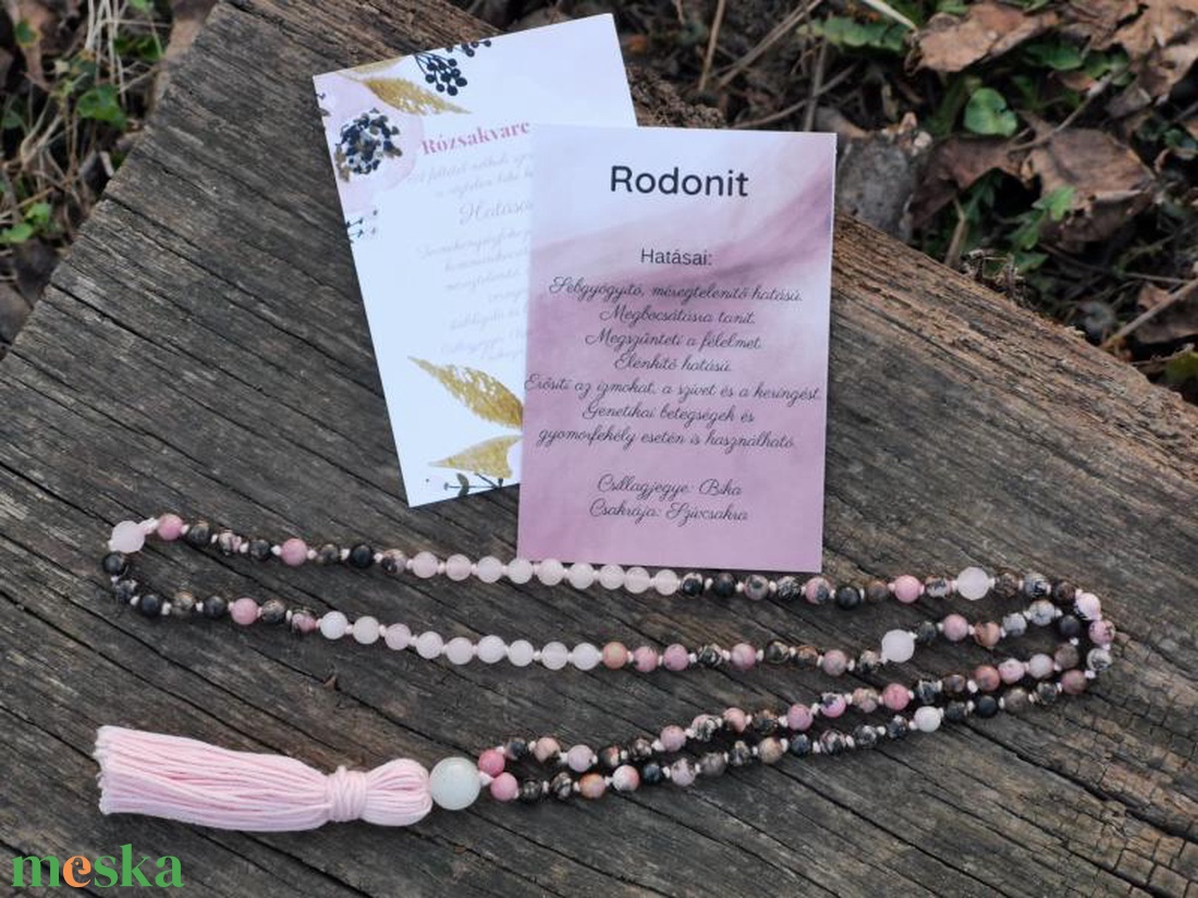 Rodonit-Rózsakvarc Mala - ékszer - ékszerszett - Meska.hu