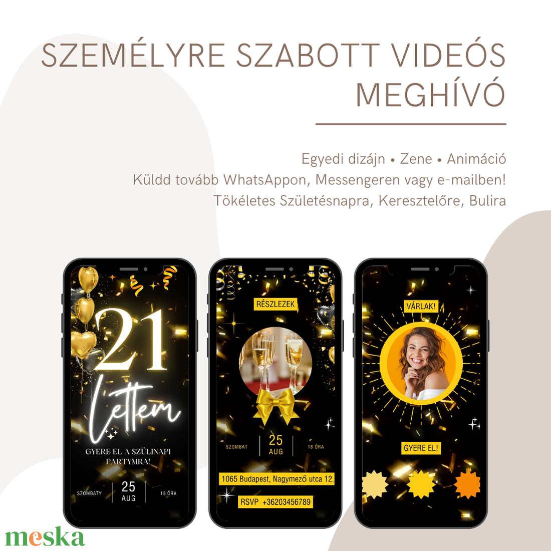 Egyedi videós meghívó személyre szabott animált meghívó zenei aláfestéssel - otthon & életmód - papír, írószer - ajándékozás kellékei - meghívó - Meska.hu Egyedi videós meghívó személyre szabott animált meghívó zenei aláfestéssel - otthon & életmód - papír, írószer - ajándékozás kellékei - meghívó - Meska.hu