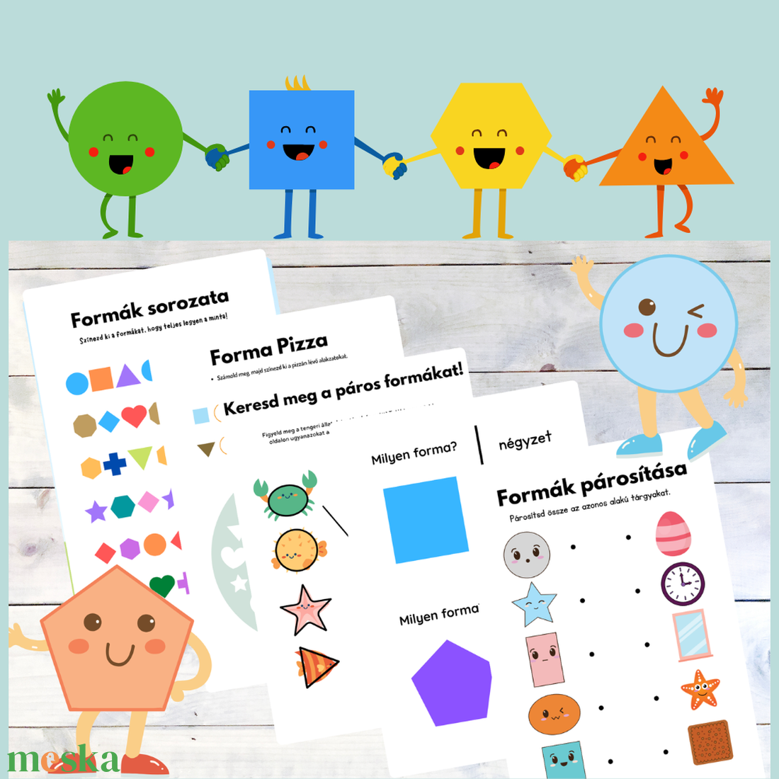 Játszunk a formákkal! 48 oldalas munkafüzet óvodásoknak és kisiskolásoknak, pdf - művészet - grafika & illusztráció - digitális - Meska.hu Játszunk a formákkal! 48 oldalas munkafüzet óvodásoknak és kisiskolásoknak, pdf - művészet - grafika & illusztráció - digitális - Meska.hu