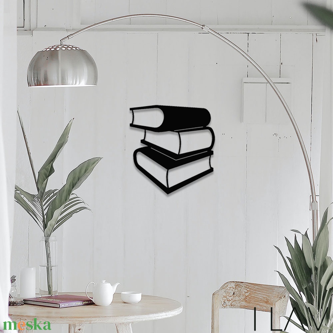 Könyves fém falidekor - otthon & lakás - dekoráció - fali és függő dekoráció - falra akasztható dekor - Meska.hu